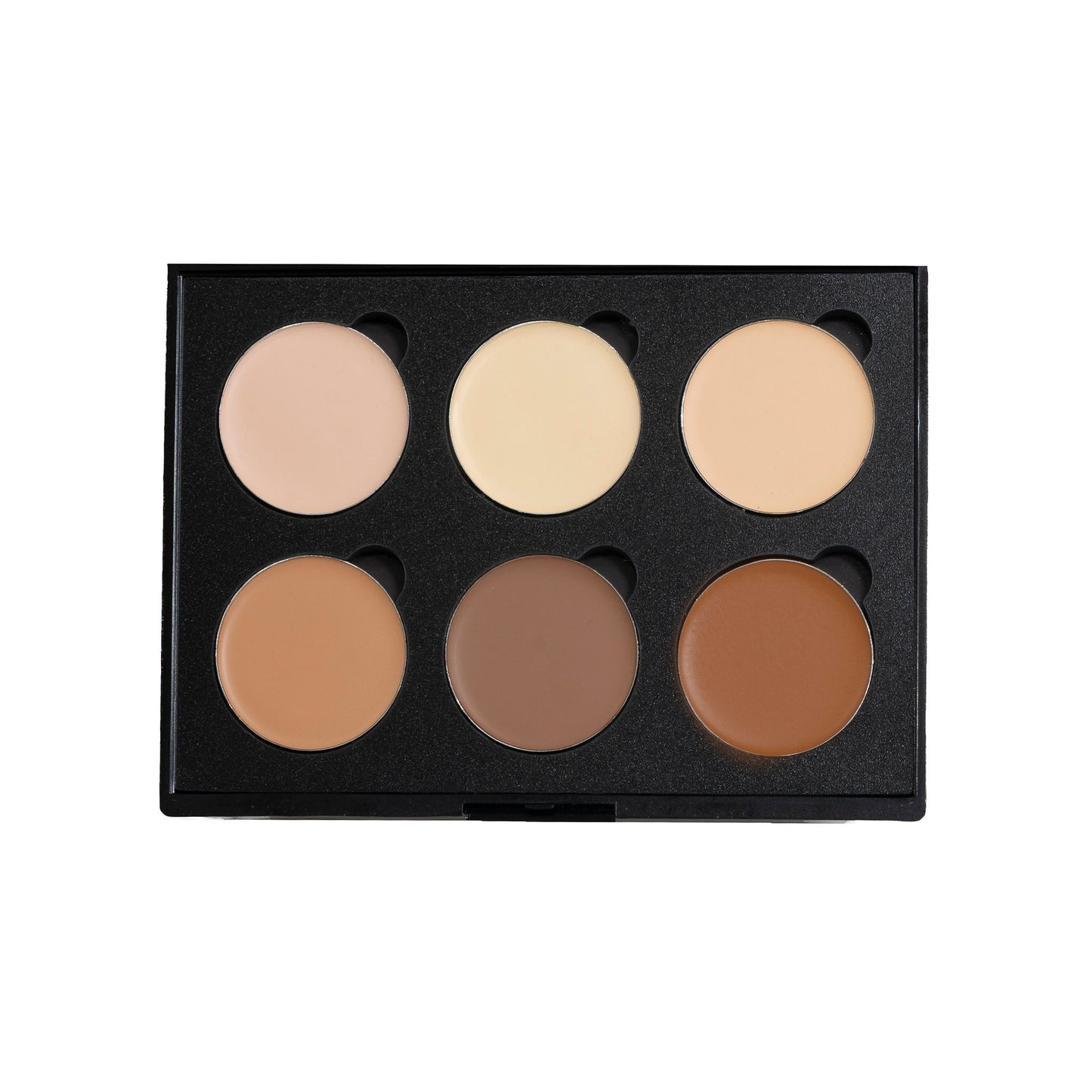 plume beauty 6 well cream contour palette | cream contouring kit | vegan face contour palette | blendable contour creams | multi-shade contour palette