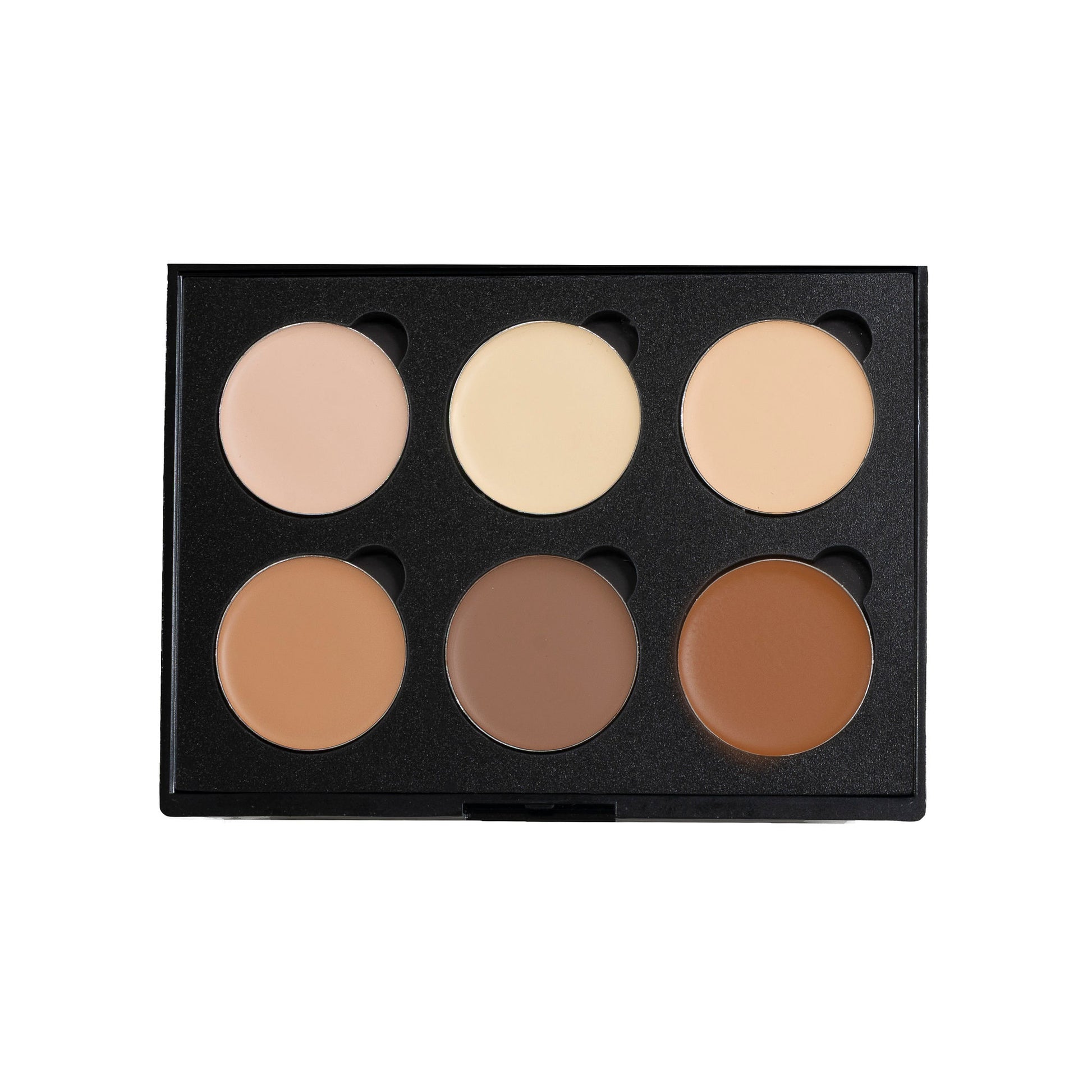 Plume Beauty 6 Well Cream Contour Palette | Cream Contouring Kit | Vegan Face Contour Palette | Blendable Contour Creams | Multi-Shade Contour Palette