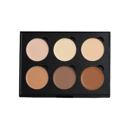 Plume Beauty 6 Well Cream Contour Palette | Cream Contouring Kit | Vegan Face Contour Palette | Blendable Contour Creams | Multi-Shade Contour Palette