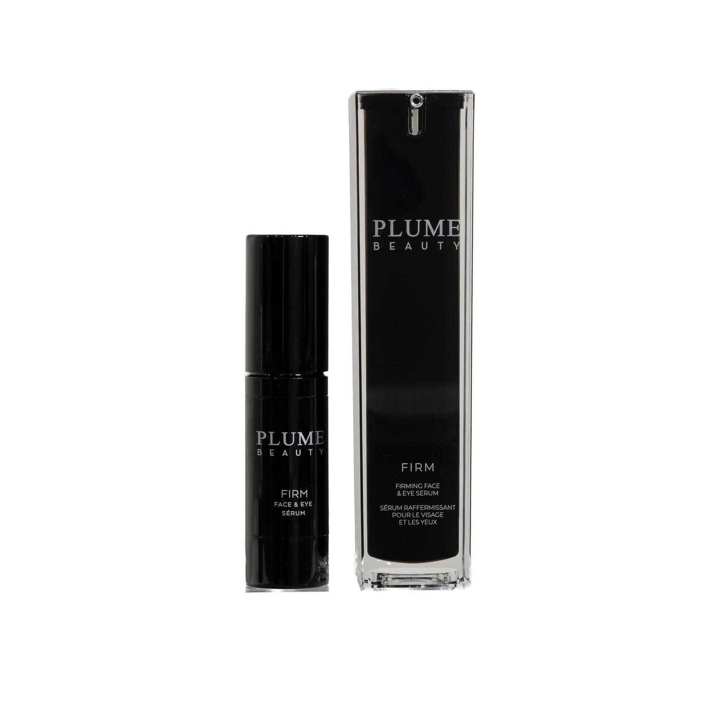 plume beauty firming face and eye serum | vegan anti-aging face serum | hydrating eye and face serum | skin tightening serum | nourishing firming facial serum