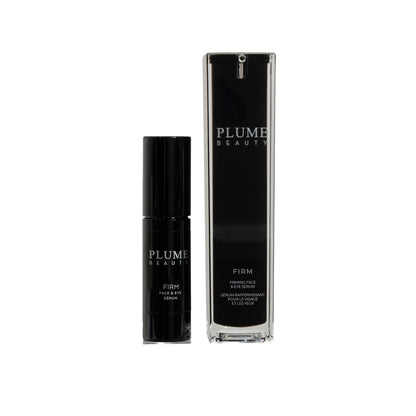 Plume Beauty Firming Face and Eye Serum | Vegan Anti-Aging Face Serum | Hydrating Eye and Face Serum | Skin Tightening Serum | Nourishing Firming Facial Serum