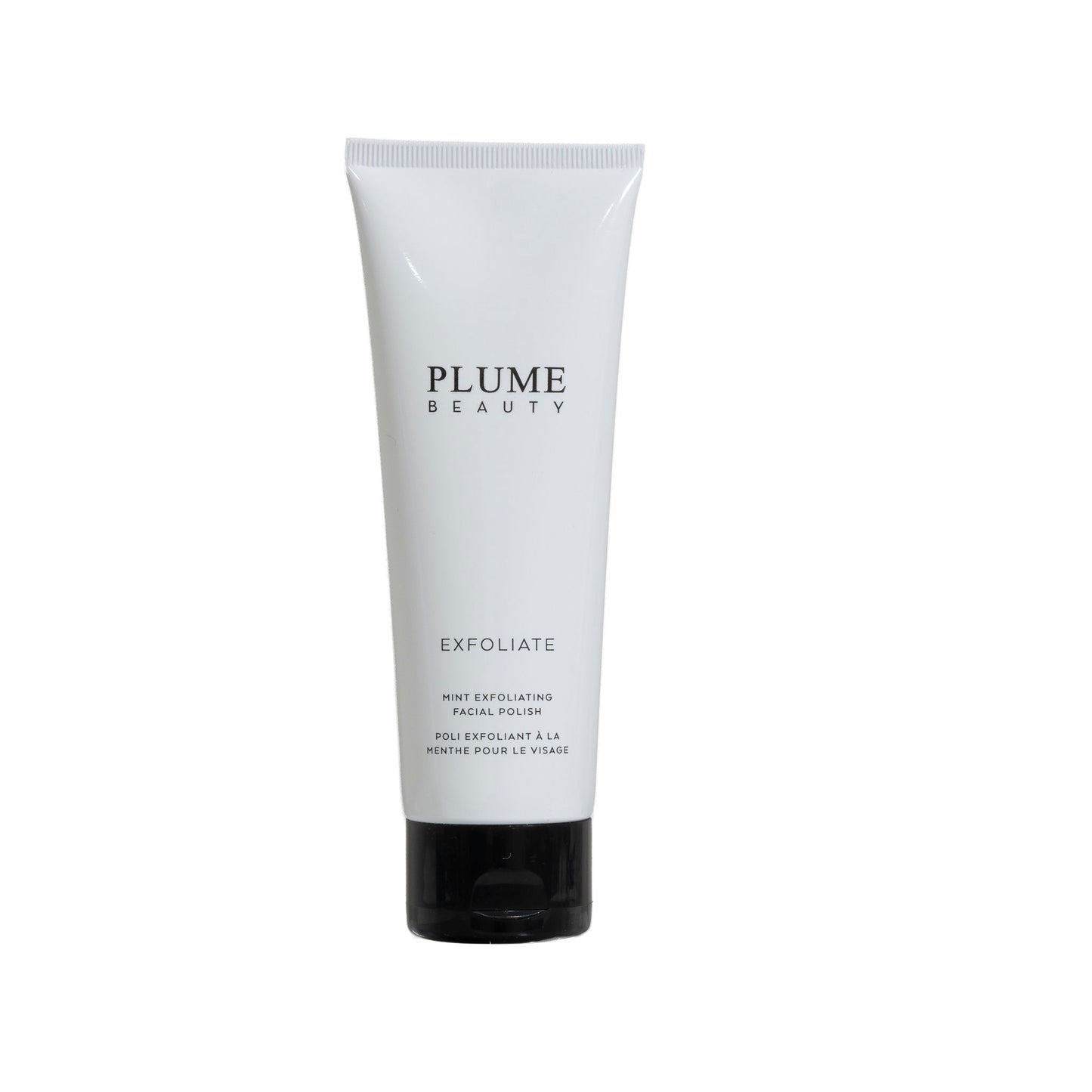 plume beauty mint exfoliating facial polish 120ml | vegan mint face scrub | refreshing exfoliating cleanser | gentle mint facial polish | hydrating skin exfoliator