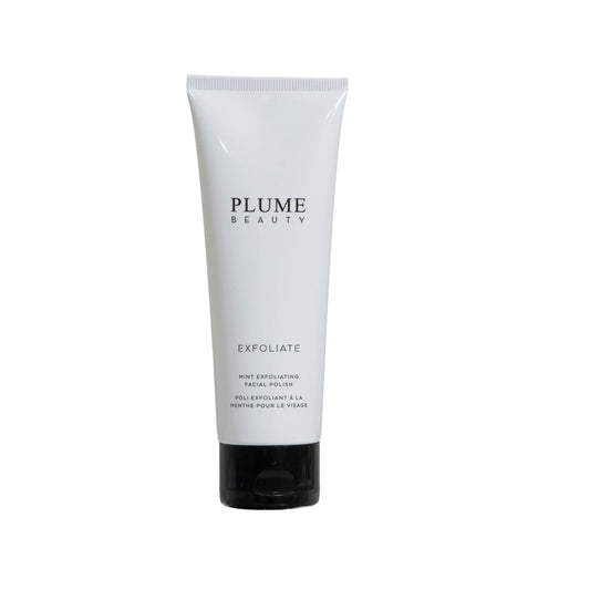 Plume Beauty Mint Exfoliating Facial Polish 120ml | Vegan Mint Face Scrub | Refreshing Exfoliating Cleanser | Gentle Mint Facial Polish | Hydrating Skin Exfoliator