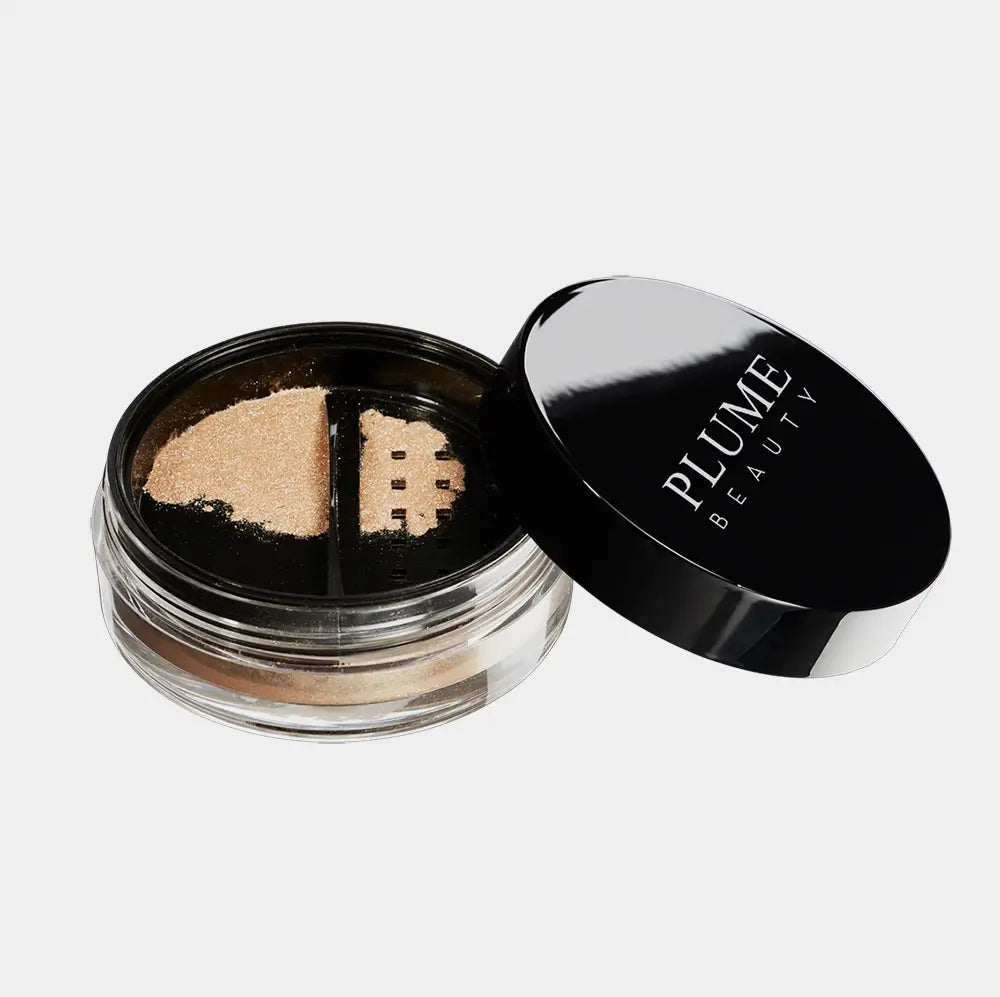 plume beauty hi-def loose colour corrector powder | vegan colour correcting powder | lightweight face colour corrector | smooth finish loose powder | brightening colour corrector