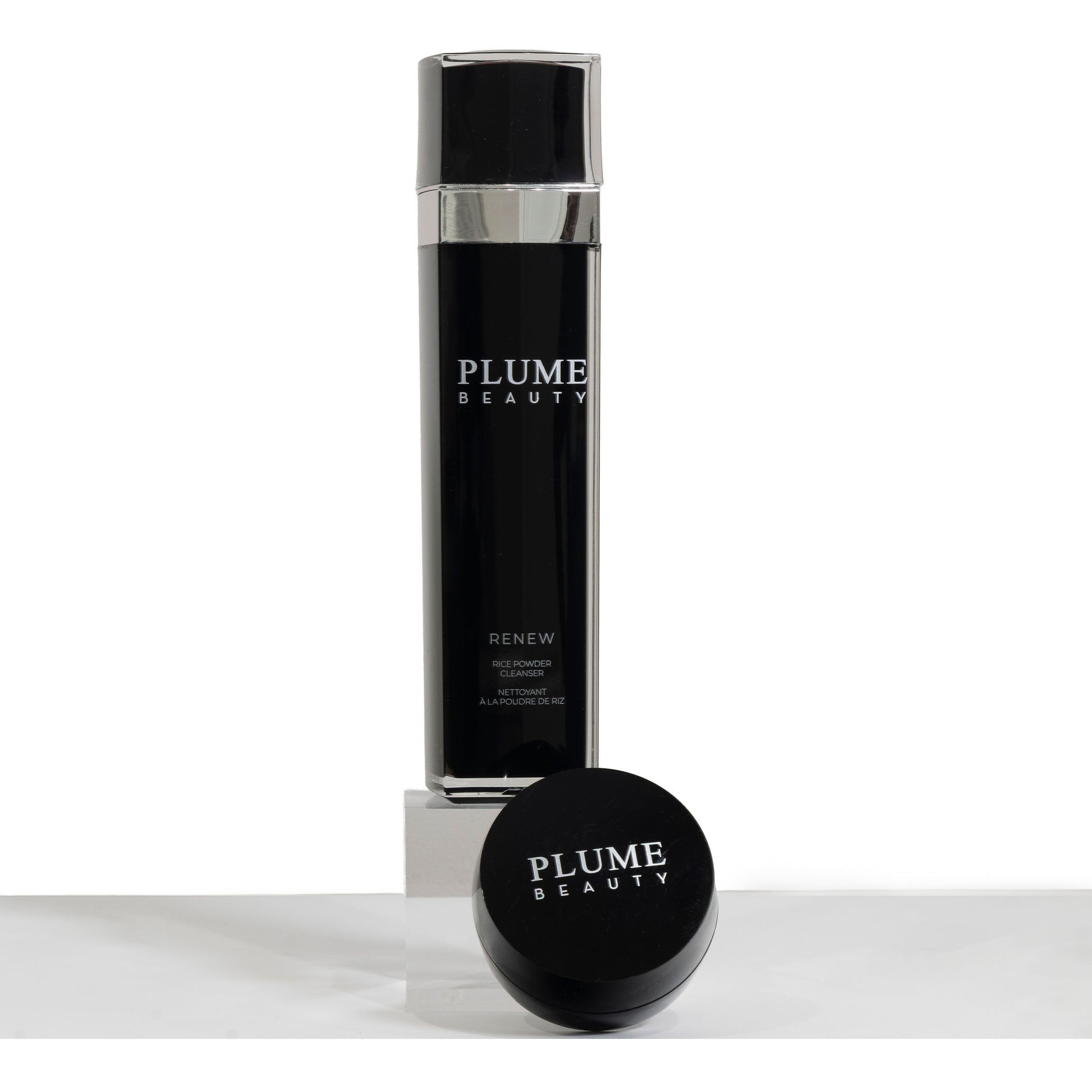 Plume Beauty Renew Rice Powder Cleanser | Vegan Rice Face Cleanser | Gentle Exfoliating Cleanser | Brightening Rice Powder Face Wash | Natural Skin Cleansing Powder