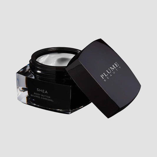 Plume Beauty Shea Body Butter 50ml | Vegan Moisturizing Body Butter | Nourishing Shea Skin Cream | Hydrating Body Butter | Rich Vegan Body Moisturizer